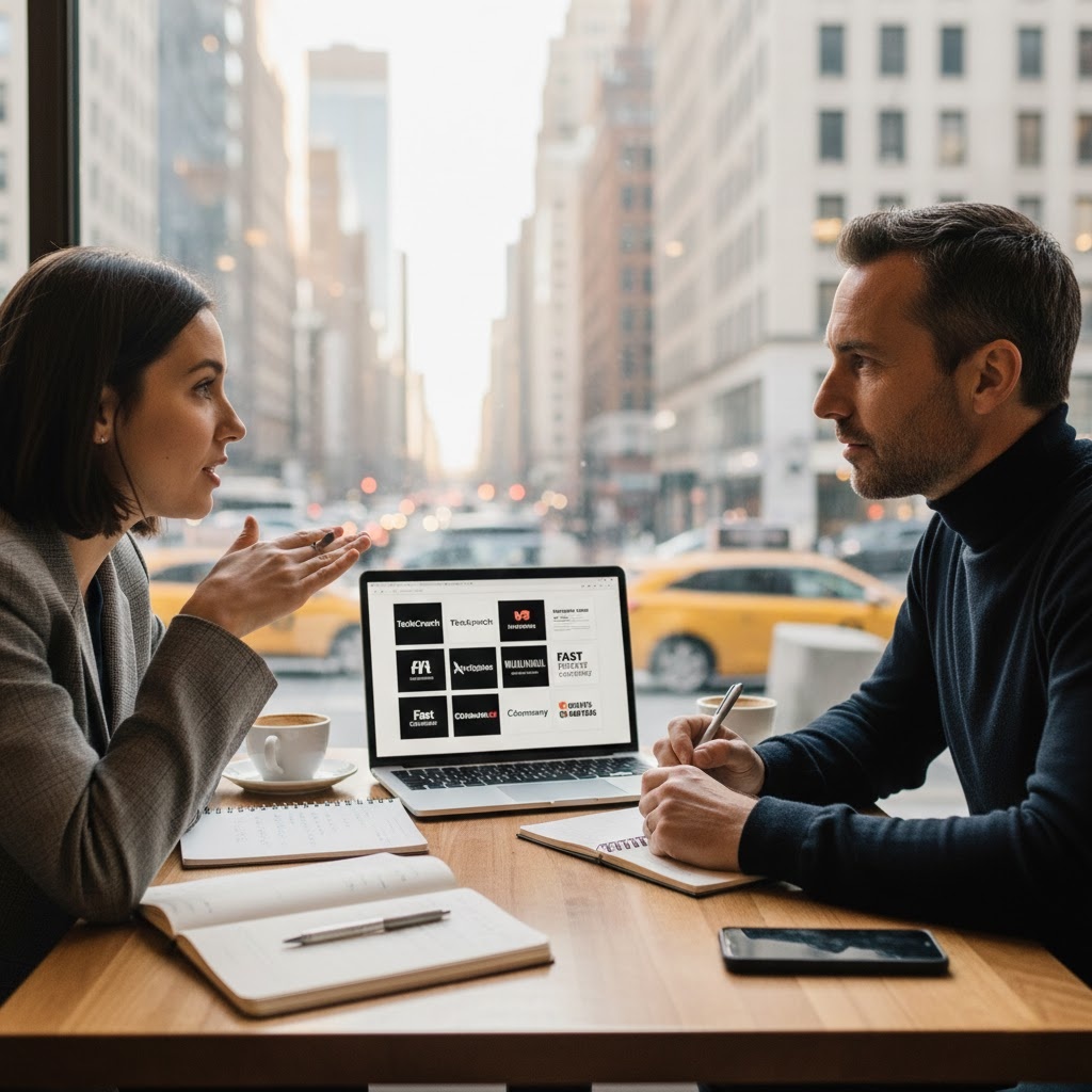 PR agency team using research and data to design an effective startup PR campaign.